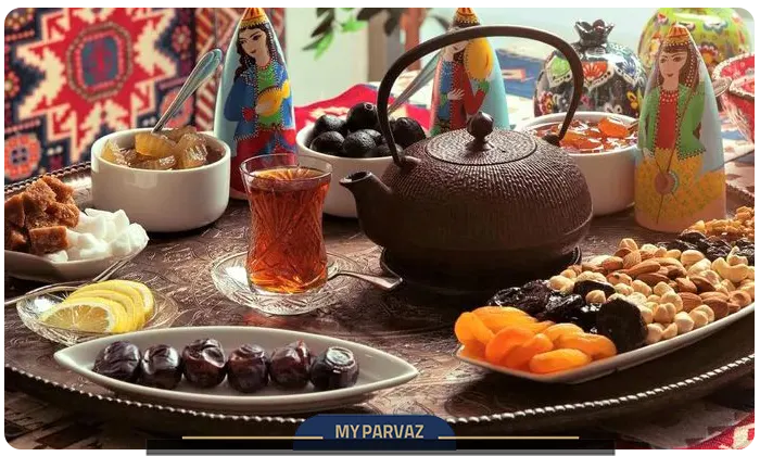 Traditional Azerbaijani hospitality and welcoming Iranians